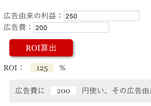 広告費の指標「ROI」