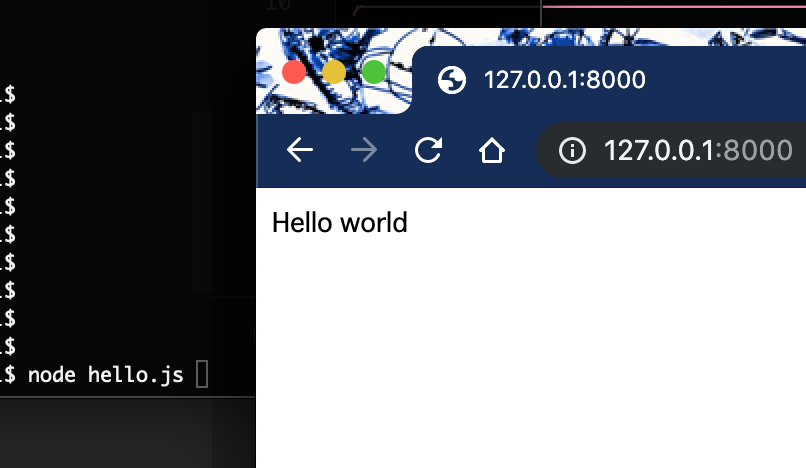 NodeJS サーバー起動してHello world